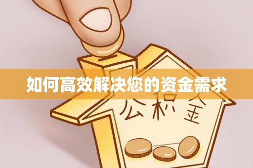 曹县如何高效解决您的资金需求